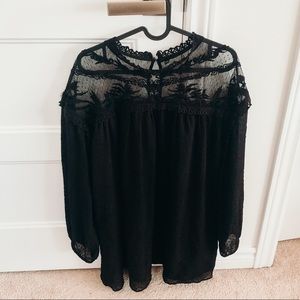 Zara Black Long Sleeve Dress